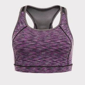 Space Dye and Lurex Mesh Sports Bra